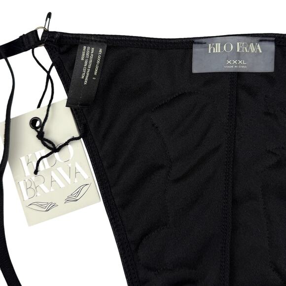 NWT KILO BRAVA Floral Crushed Velvet Low Rise G-String Sz XXXL - Picture 7 of 9